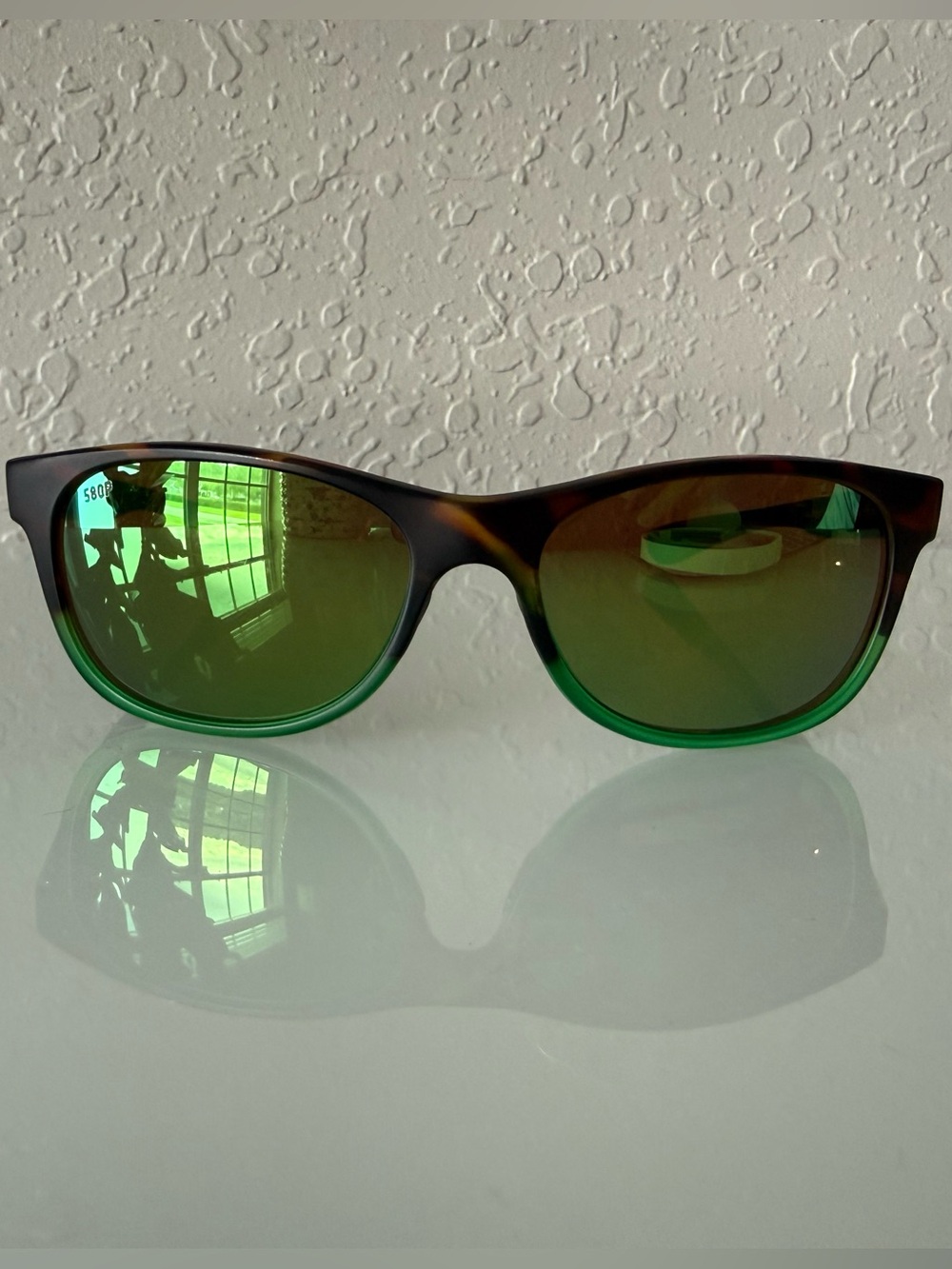 Costa Tortoise Sunglasses Green Mirror 580P Lenses
